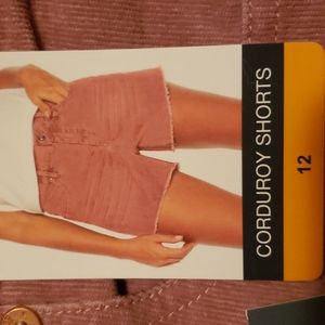 Gap Corduroy Shorts NWT Size 12 Pink